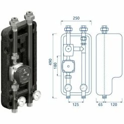 Pumpengruppe Für Heizung Grundfos Pumpe 1"Hocheffizienzpumpe 25/70 Hocheffizienzpumpe Dämmschalen -GRUNDFOS Shop 52104033 3